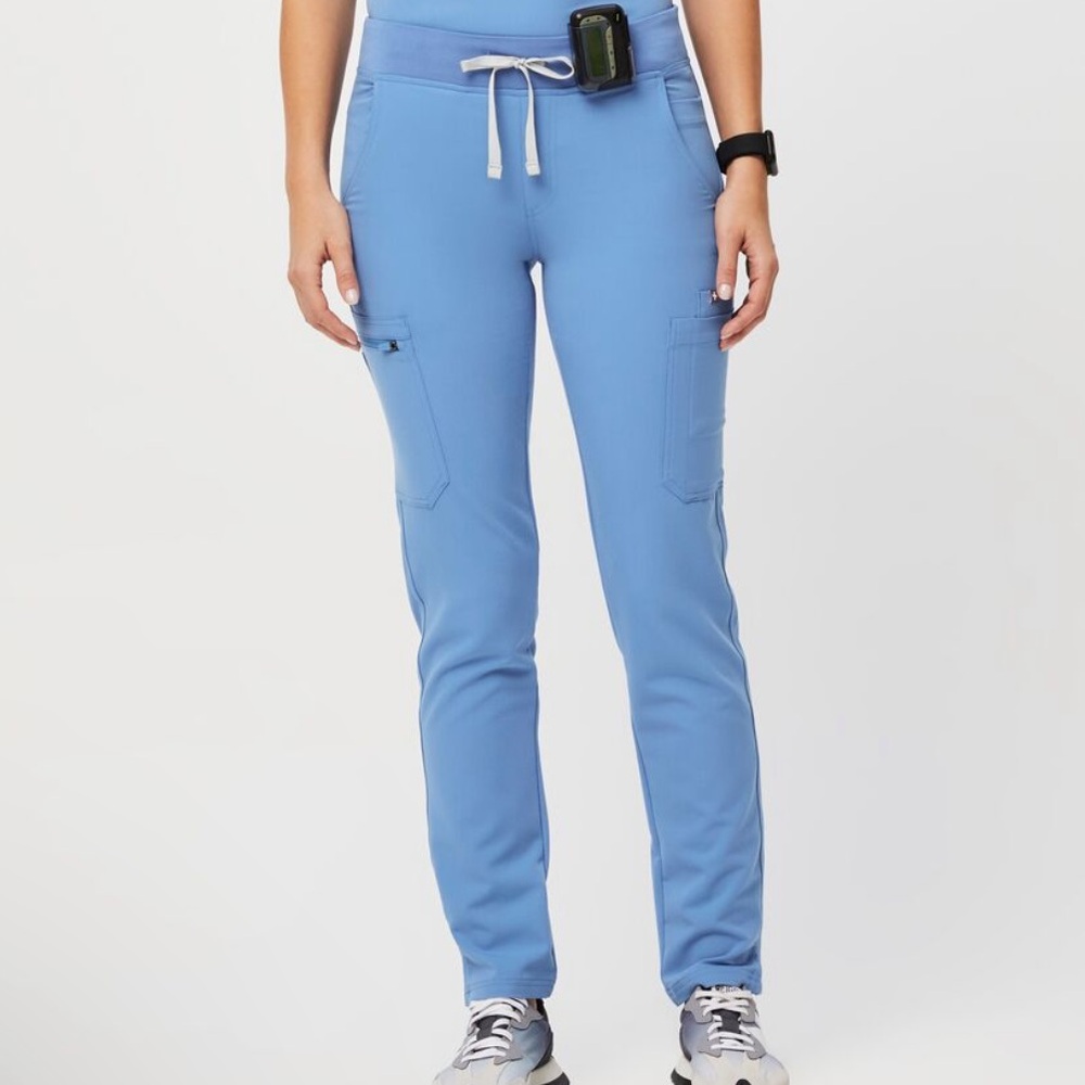 Figs yola skinny scrub pants blue
